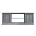 Manhattan Comfort Franklin 60" TV Stand with 2 Doors and Open Shelves in Grey TVFP3-GY